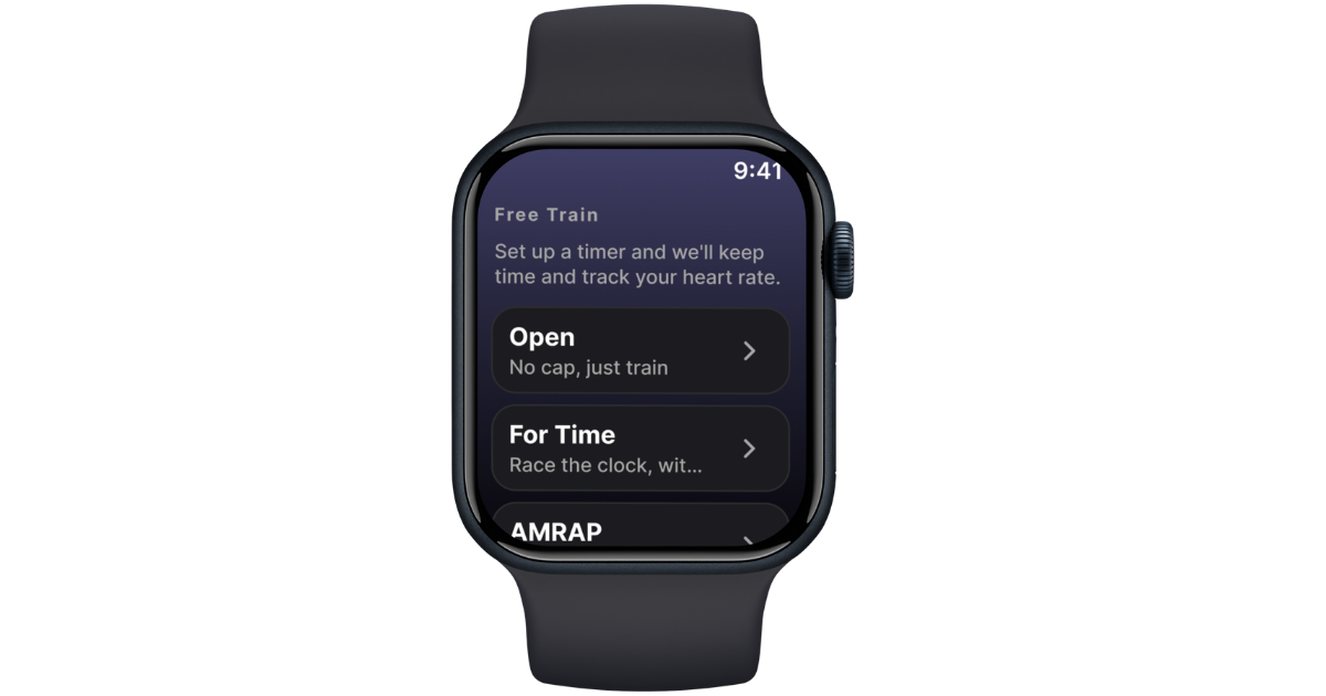 Apple Watch Free Train block picker