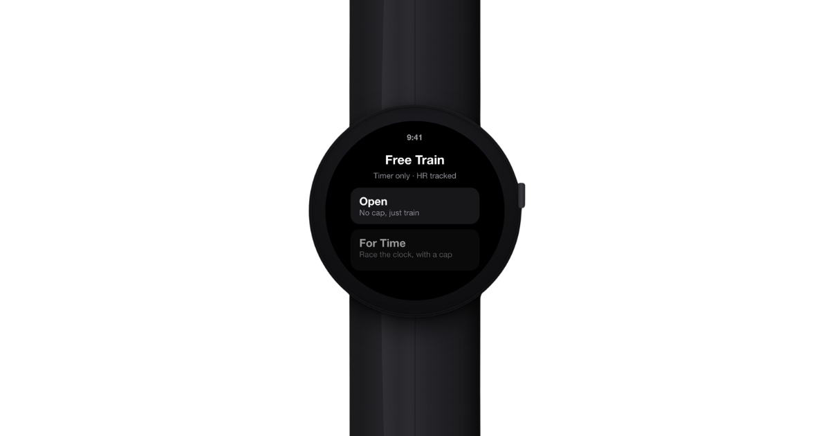 Wear OS watch Free Train block picker