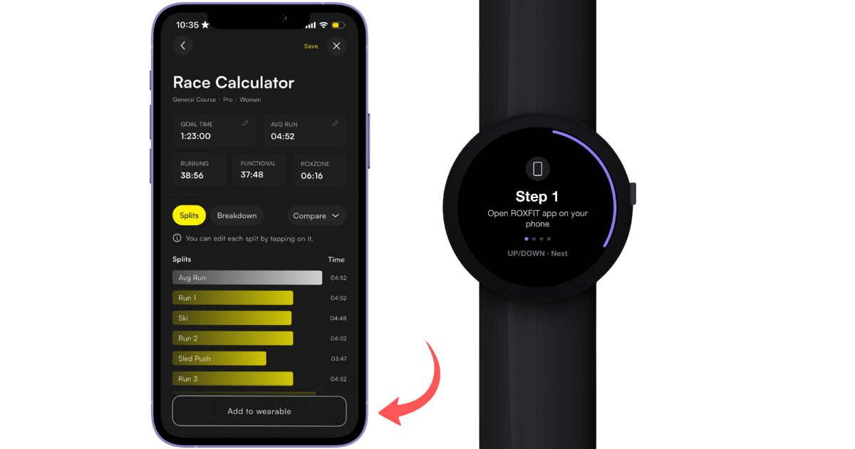 Race Calculator Add pacing to wearable, and Wear OS onboarding Step 1